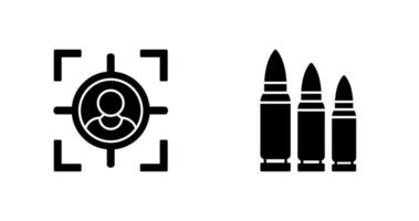 Target and Bullets Icon vector