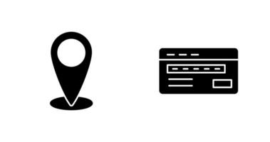 location and credit card Icon vector