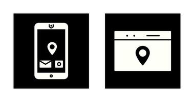 mobile application and location web advertising Icon vector