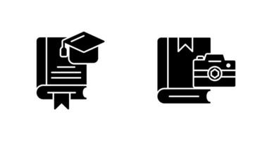 Graduation and Photography Icon vector