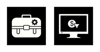 portfolio management and pay per click Icon vector