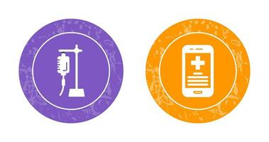 Saline and Smartphone Icon vector