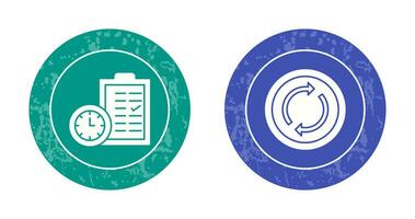 Time Planing and Loop Icon vector