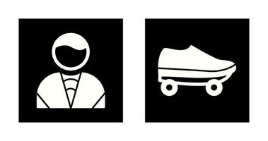 Man and Skates Icon vector