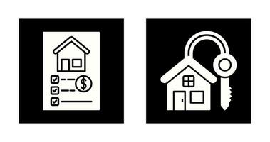 List and House Icon vector