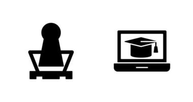 Binder and Graduation  Icon vector