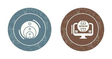 Venn Diagram and Web Icon vector