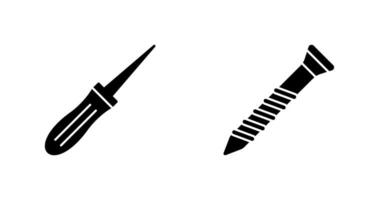 Awl and Screw Icon vector