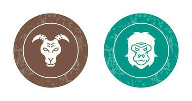 Goat and Gorilla Icon vector