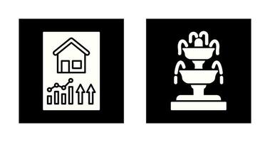 Profit and Fountain Icon vector