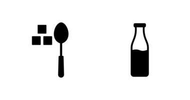 sugar and Milk bottle  Icon vector