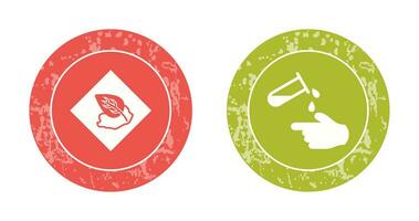 Environment hazard and Corrosive hazard  Icon vector