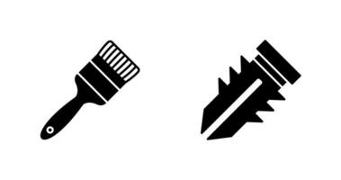 Paint Brush and Dyupel Icon vector