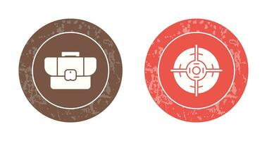 Briefcase and Target Icon vector