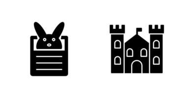 Bunny and Castle Icon vector