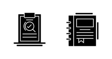 Search and Spring Notebook Icon vector