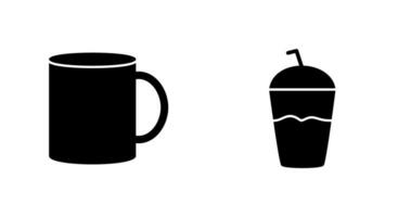 Coffee mug and Frappe Icon vector