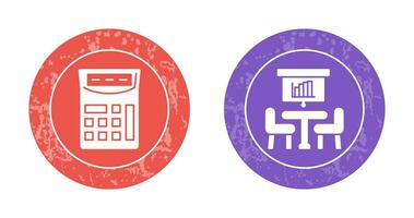 Calculator and meeting Icon vector