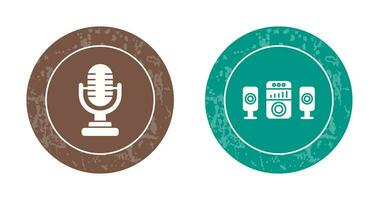 Microphone and Sound System Icon vector