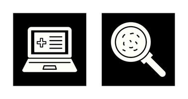 Laptop and Analytics Icon vector