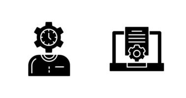 hora y investigación icono vector