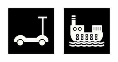 Scootie and Cargo Ship Icon vector