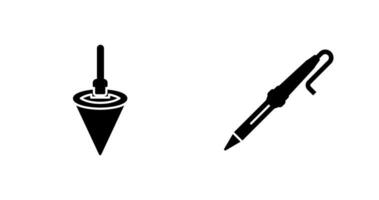 Plumb Bob and Soldering Icon vector