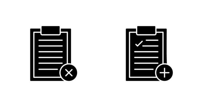 Rejected and Add Icon vector