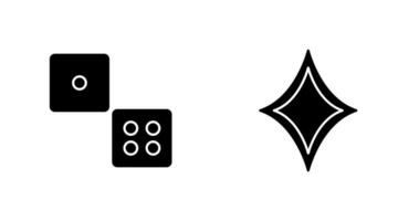 dice and diamond and  Icon vector