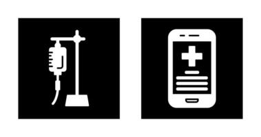 Saline and Smartphone Icon vector