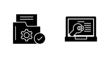 Folder and Repair Icon vector