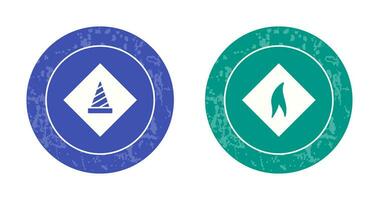 under construction and flammable material  Icon vector