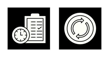 Time Planing and Loop Icon vector