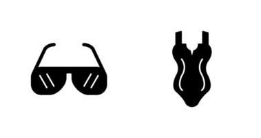 Sun Glasses and Swim  Icon vector