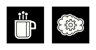 Cup and Mental Control Icon vector