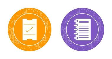 passes and notepad  Icon vector