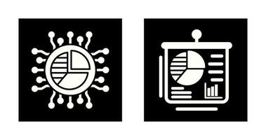 Pie Chart and Presentation Icon vector