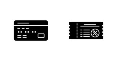 Debit Card and Voucher Icon vector