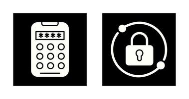 Pin Code and Pad Lock Icon vector