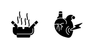 Heart Attack and hashtray Icon vector