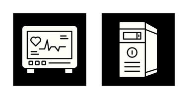 Cardiogram and Cpu Icon vector