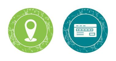 location and credit card Icon vector