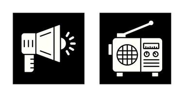 Megaphone and Radio Icon vector