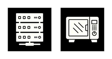 Server and Microwave Icon vector