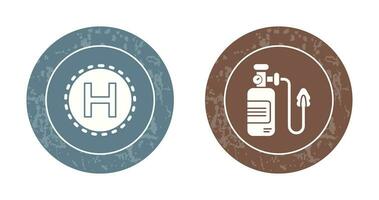 Helipad and Oxygen Icon vector