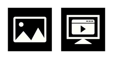 albums and video streaming Icon vector