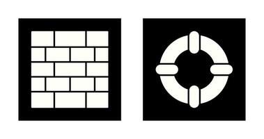 Wall and Life Saver Icon vector