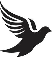 Powerful Black Dove Vector Logo A Symbol of Strength and Resilience Minimalist Black Dove Vector Logo A Simple Yet Effective Design