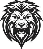Sleek Power The Lion Icon Emblem Hunting for Excellence A Black Lion Vector Logo