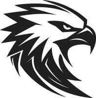 Predator Hawk Logo A Black Vector Icon of Victory and Triumph Black Vector Predator Hawk A Logo That Will Lead You to Success